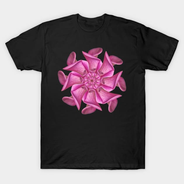 Radial Calla Lily T-Shirt by Geomhectic